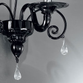 "Gertrude" Murano glass sconce  - 1 light - black
