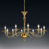 "Aragona" Murano glass chandelier - 10 lights - amber