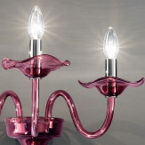 "Aragona" applique en verre de Murano  - 3 lumières - Améthyste