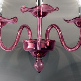 "Aragona" applique en verre de Murano  - 3 lumières - Améthyste