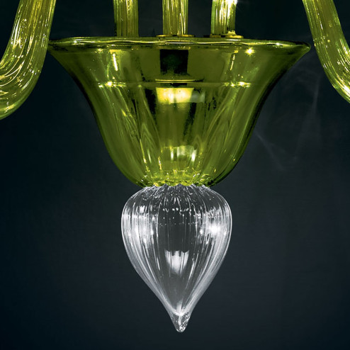 "Andronico" Murano glass sconce - 3 lights - green and transparent