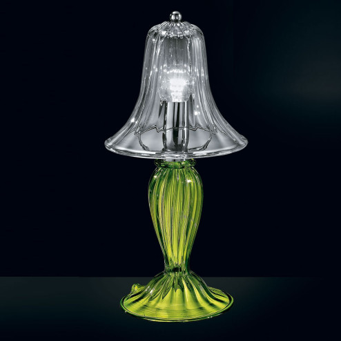"Andronico" lampara de mesita de noche de Murano - 1 luce - verde