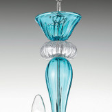 "Ermione" Murano glas Kronleuchter - 6 flammig - hellblau und transparent