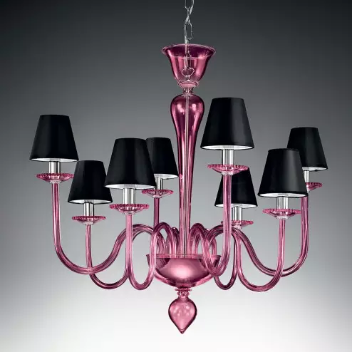 "Miranda" Murano glass chandelier with lampshades