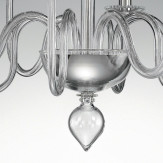 "Miranda" lustre en cristal de Murano - 8 lumières - transparent