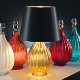 "Fiasca" Murano glass table lamp - 1 light - yellow