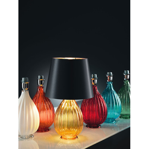 "Fiasca" lampe de table en verre de Murano - 1 lumière - jaune