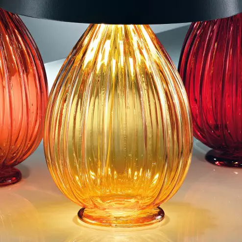 "Fiasca" lampe de table en verre de Murano - 1 lumière - jaune
