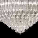 "Bella" Murano glas Kronleuchter - 8 flammig - transparent und chrom 