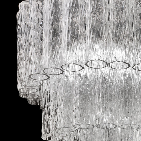 "TronchiMurano glass chandelier - 7 lights - transparent and chrome