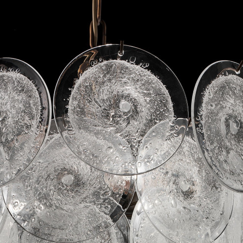 "Dorothy" lustre en cristal de Murano - 3 lumières - transparent et bronze