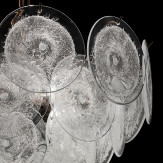 "Dorothy" lampara de araña de Murano - 3 luces - transparente y bronce 