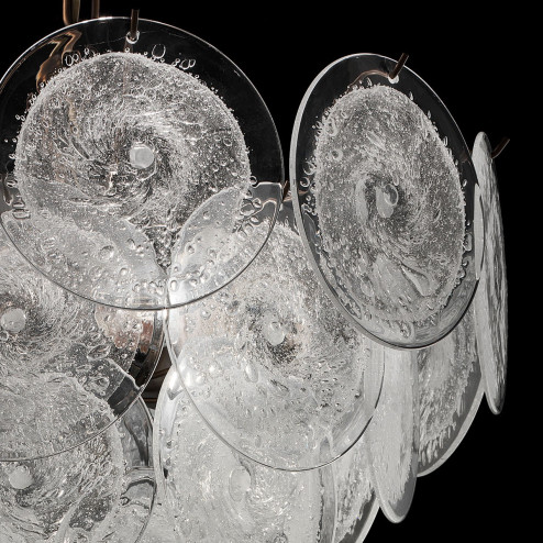 "Dorothy" lustre en cristal de Murano - 3 lumières - transparent et bronze