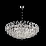 "Henrietta" Murano glas Kronleuchter - 9 flammig - transparent und chrom