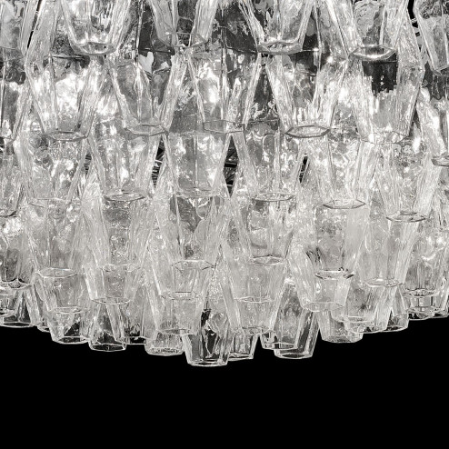 "Henrietta" lustre en cristal de Murano - 9 lumières - transparent et chrome