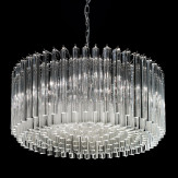 "Esmeralda" lampara de araña de Murano - 8 luces - transparent y cromo 