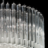 "Esmeralda" Murano glas Kronleuchter - 8 flammig - transparent und chrom 