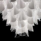 "Lauryn" lampara de araña de Murano - 7 luces - blanc y cromo