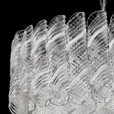 "Shirley " lustre en cristal de Murano - 5 lumières - blanc et chrome