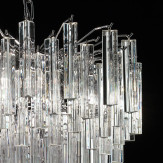 "Joy" lustre en cristal de Murano - 4 lumières - transparent et chrome