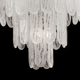 "Ivie" lustre en cristal de Murano - 5 lumières - blanc et bronze