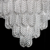 "Zoey" lampara de araña de Murano - 10 luces - transparente y cromo