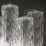 "Tronchi" applique en verre de Murano - 2 lumières - transparent et chrome