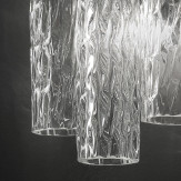 "Tronchi" Murano glas wandleuchte - 2 flammig - transparent und chrom
