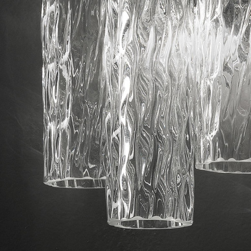 "Tronchi" Murano glass sconce - 2 lights - transparent