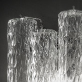 "Tronchi" aplique de pared de Murano - 2 luces - transparente y cromo