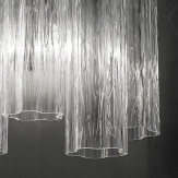 "Holly" Murano glas wandleuchte - 2 flammig - transparent und chrom
