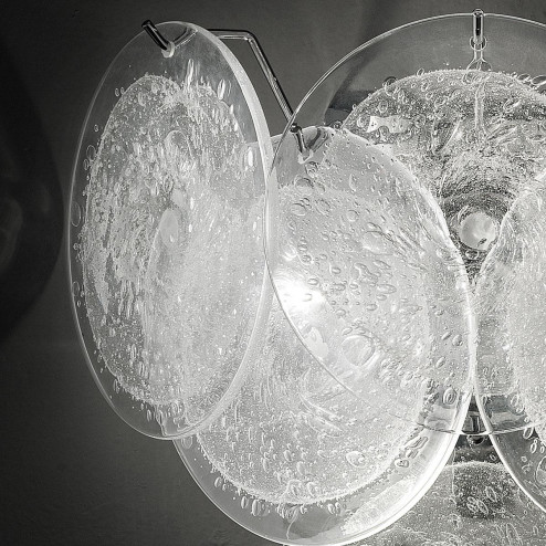 "Dorothy" applique en verre de Murano - 2 lumières - transparent et chrome