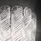 "Shirley" applique en verre de Murano - 2 lumières - blanc et chrome