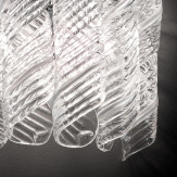 "Shirley" aplique de pared de Murano - 2 luces - blanco y cromo