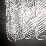 "Shirley" applique en verre de Murano - 2 lumières - blanc et chrome