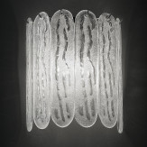 "Ivie" Murano glas wandleuchte - 2 flammig - weiß und bronze