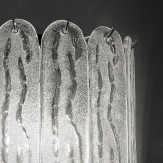 "Ivie" Murano glas wandleuchte - 2 flammig - weiß und bronze