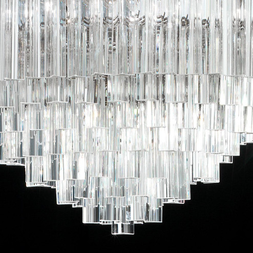 "Sophia" Murano glass chandelier - 8 lights - transparent and bronze