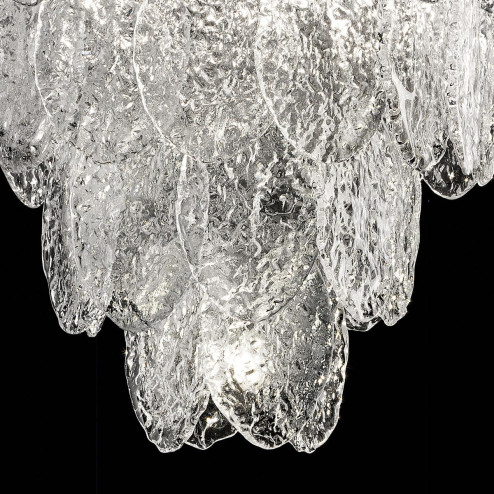 "Telma" Murano glas Kronleuchter - 4 flammig - transparent und chrom