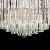 "Regina" lampara de araña de Murano - 9 luces - transparente y cromo