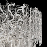 "Scarlett" lampara de araña de Murano - 5 luces - blanco y cromo