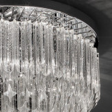 "Harmony" lampara de techo de Murano - 6 luces - transparente y cromo