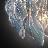 "Zyra" Murano glas wandleuchte - 2 flammig - opal und chrom