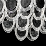 "Jennyfer" Murano glas Kronleuchter - 10 flammig - schwarz und chrom