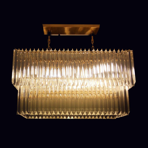 "Anita" lampara de araña de Murano - 10 luces - transparente y oro 24K
