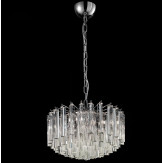"Reginetta" lustre en cristal de Murano - 4 lumières - transparente et chrome