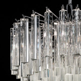 "Reginetta" lustre en cristal de Murano - 4 lumières - transparente et chrome