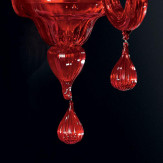 "Stige" applique en verre de Murano - 1 lumière - rouge