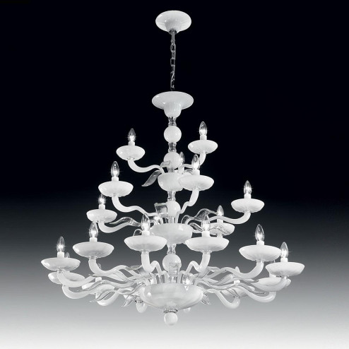 "Hypnos" Murano glass chandelier - 12+6+3 lights - white