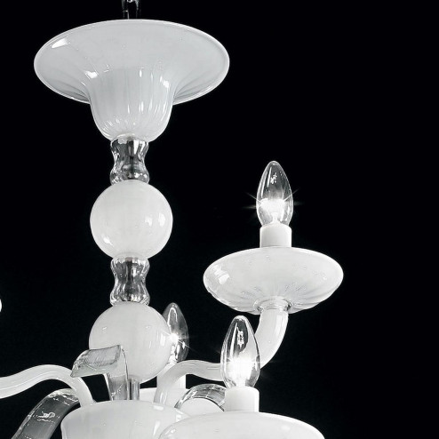 "Hypnos" lampara de araña de Murano - 12+6+3 luces - blanco